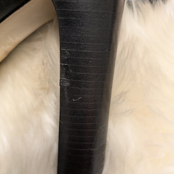 Michael Kors Black Leather Platform Boots - Picture 8 of 9